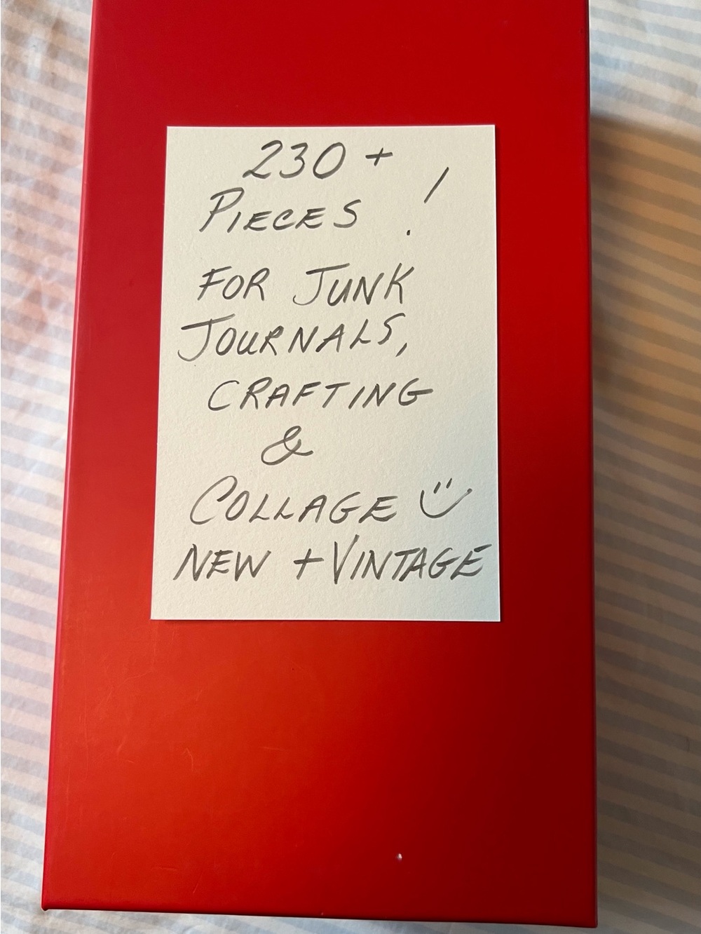 VINTAGE & MODERN papers, ephemera, fabric - 230 pieces